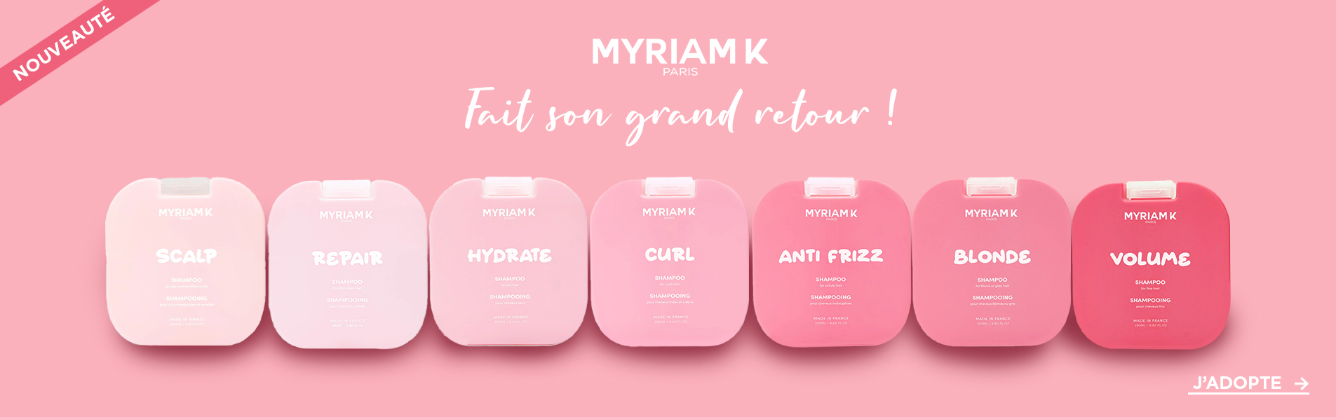 Myriam K x PRO Coiffure Esthétique : Découvrez la nouvelle gamme de soins capillaires Myriam K pour tous les besoins !